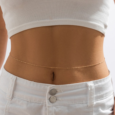 Divatos fémgeometrikus vékony deréklánc 1 db Beach Party bikini deréklánc 2023 Trend női egyszerű testlánc nagykereskedés