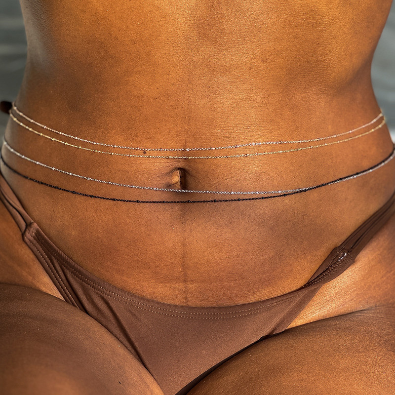 Divatos fémgeometrikus vékony deréklánc 1 db Beach Party bikini deréklánc 2023 Trend női egyszerű testlánc nagykereskedés