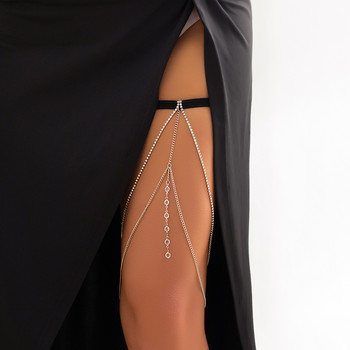 2023 Лято Нова метална имитация на перла Геометрия Верига за крака Парти за рожден ден Парти Секси верига за тяло Дамски чар Аксесоари Подарък
