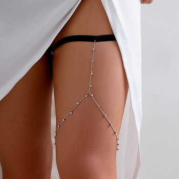 2023 Лято Нова метална имитация на перла Геометрия Верига за крака Парти за рожден ден Парти Секси верига за тяло Дамски чар Аксесоари Подарък