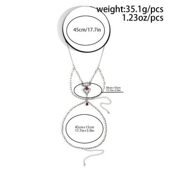 Секси многослойна верига за крака в стил Harajuku за момиче, пънк, тъмен паяк, висулка, циркон, верига за тяло, верига за бедра, аксесоари за дрехи JK