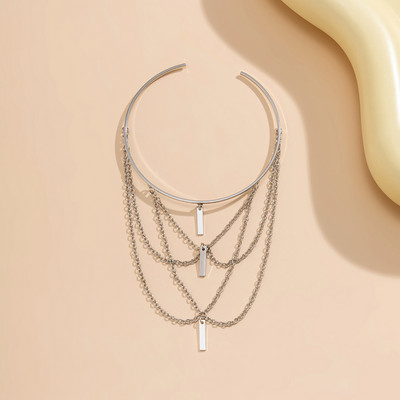 Punk Ρυθμιζόμενη Ορθογώνια Κρεμαστό Γυναικεία Κρεμαστό Γυναικεία Αλυσίδα Ανοιχτό Περιβραχιόνιο Resort Wind Beach