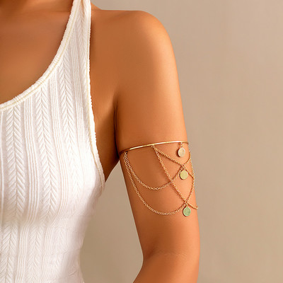 Punk Ρυθμιζόμενη Ορθογώνια Κρεμαστό Γυναικεία Κρεμαστό Γυναικεία Αλυσίδα Ανοιχτό Περιβραχιόνιο Resort Wind Beach