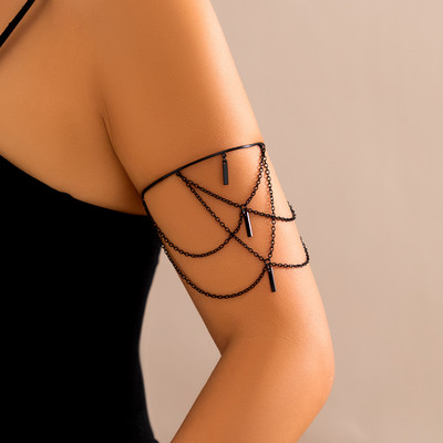 Punk Ρυθμιζόμενη Ορθογώνια Κρεμαστό Γυναικεία Κρεμαστό Γυναικεία Αλυσίδα Ανοιχτό Περιβραχιόνιο Resort Wind Beach