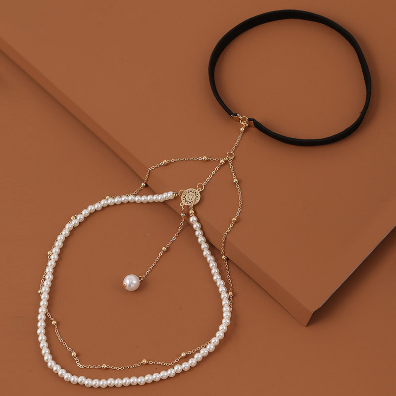 Seksuali Kalnų krištolinio perlo daugiasluoksnė ilga kutų grandinėlė moterims Prabangios mados kūno grandinės papuošalai Nauji vasaros paplūdimio aksesuarai