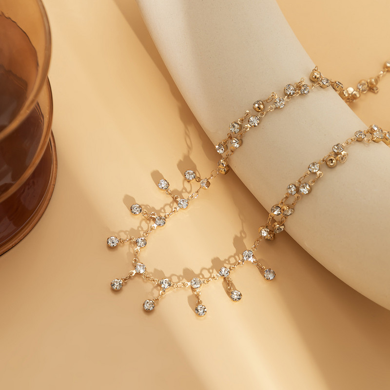 Σέξι γυαλιστερή αλυσίδα μέσης στρας Αλυσίδα κοιλιάς για γυναίκες Μόδα Καλοκαιρινή παραλία μπικίνι Body Chain Vintage Charm Body Jewelry