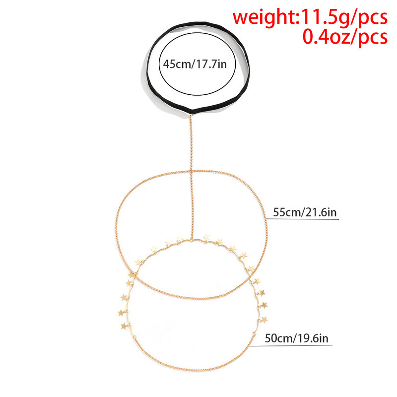 Bohemian uus mitmekihiline elastne riba sääre reie kett naistele suvine seksikas tuttiga reguleeritav rannavöö sääre kett keha ehted