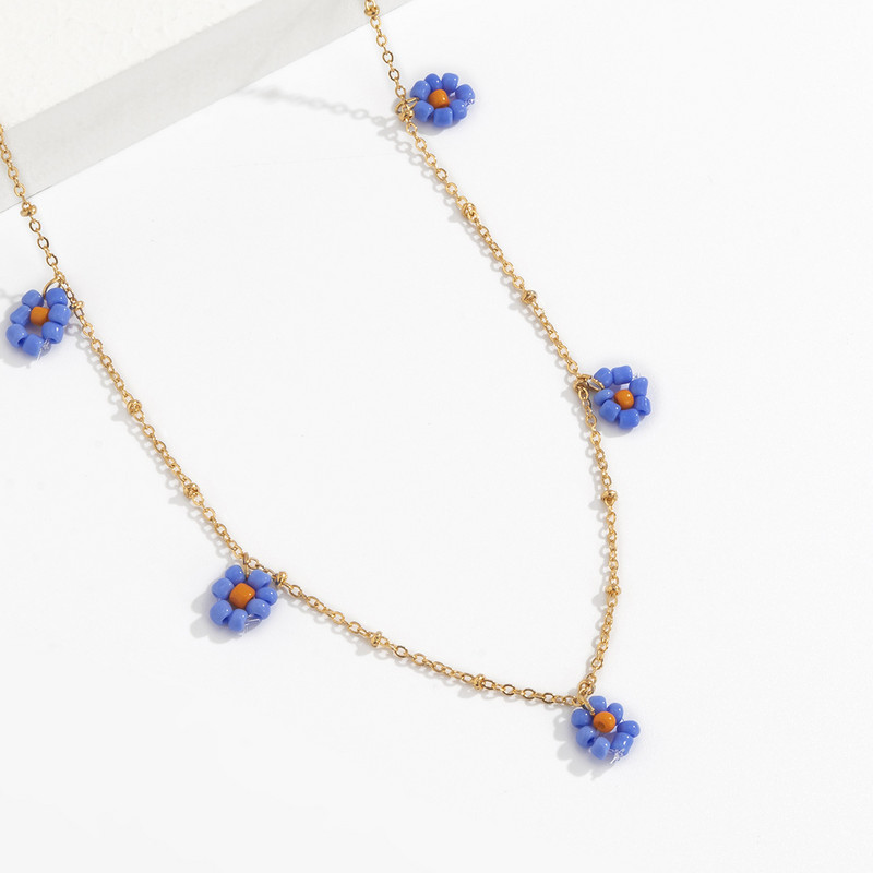 Novi Bohemia šareni lanac oko struka s cvijetom od rižinih perli za žene Ljetna plaža Seksi bikini lanac za trbuh Nakit za tijelo Y2K A1 dodaci