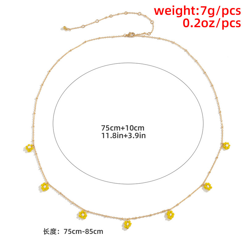 Novi Bohemia šareni lanac oko struka s cvijetom od rižinih perli za žene Ljetna plaža Seksi bikini lanac za trbuh Nakit za tijelo Y2K A1 dodaci