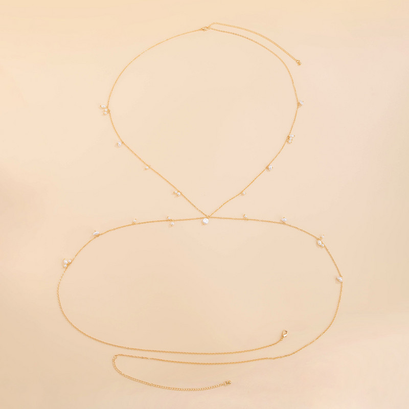 Suverand seksikas pärlitest rinnakett, kõhukett naistele Crossover rinnahoidja bikiinid õõnsaga kehaehted