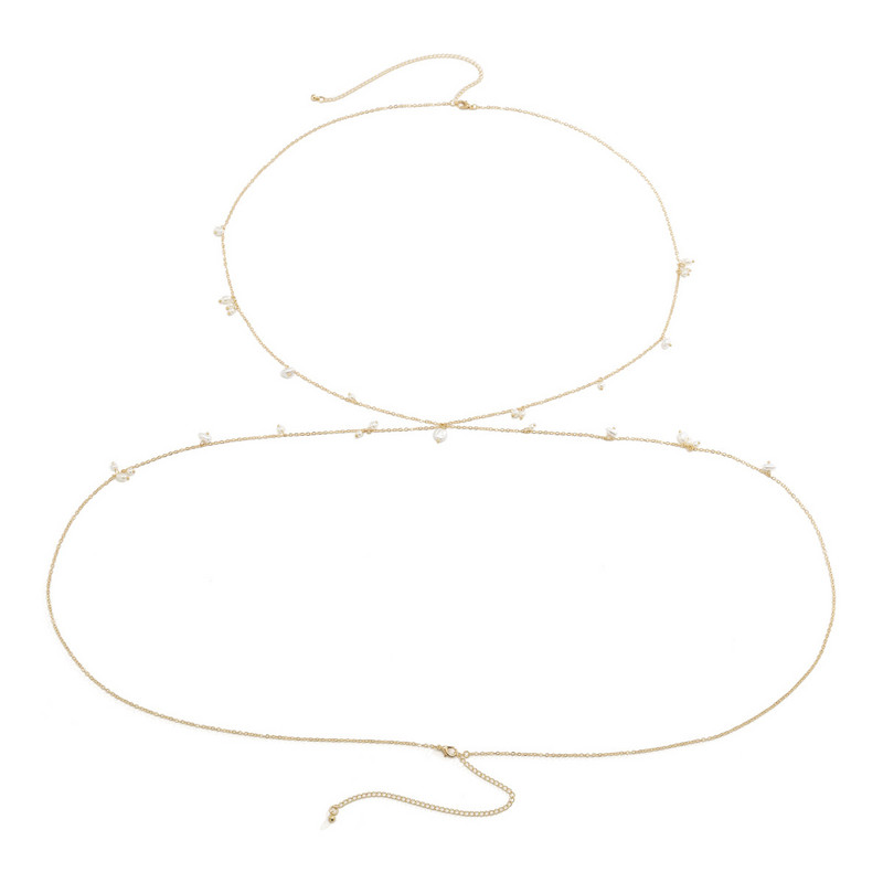 Suverand seksikas pärlitest rinnakett, kõhukett naistele Crossover rinnahoidja bikiinid õõnsaga kehaehted