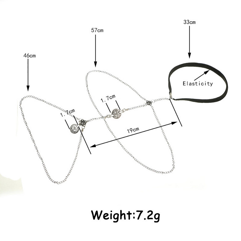 Bls-miracle Beach Bohemia Uus stiil Moeehted Kullavärvi jalakett naistele Sexy Statement kehaketid Aksessuaarid BN-32