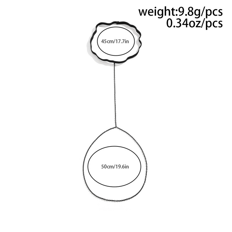 Gooti must seeria mitmekihiline reie kett Seksikas naistele Kehaehted Pisikesed helmed Võlu risti jalakett Rannapeokingid