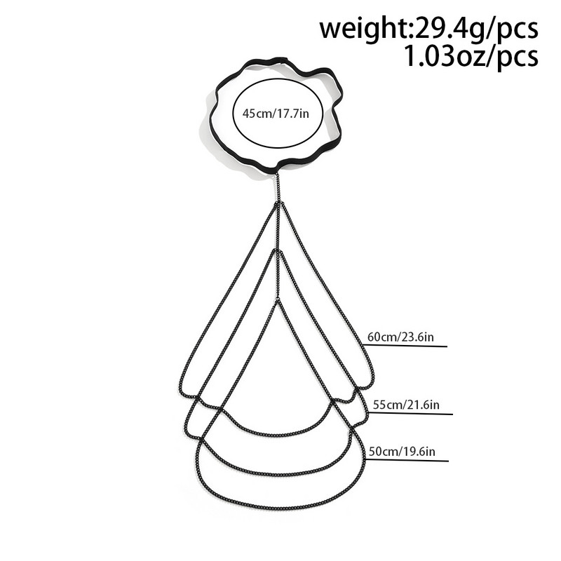 Gooti must seeria mitmekihiline reie kett Seksikas naistele Kehaehted Pisikesed helmed Võlu risti jalakett Rannapeokingid