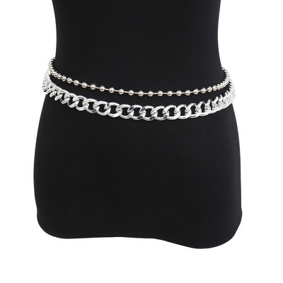 2020. aasta uus mood, hõbedase värvi metallist palliga pihakett Paksud kehaketid naistele Boho lihtne reguleeritav ehte pidulik kingitus