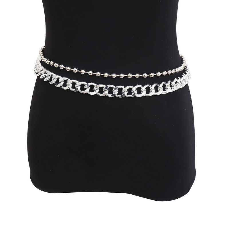 2020. aasta uus mood, hõbedase värvi metallist palliga pihakett Paksud kehaketid naistele Boho lihtne reguleeritav ehte pidulik kingitus