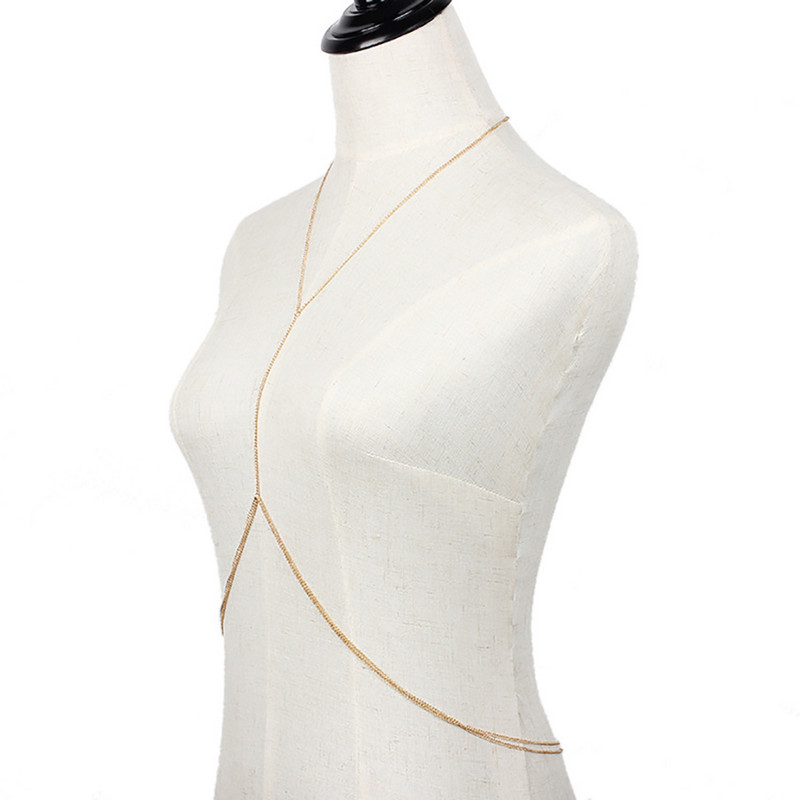 Bls-miracle Bohemia Stílus Divat Punk Arany Szín Lánc Body Lánc Nőknek Szexi Statement Ocean Body Ékszer Lány Ajándék BN-22