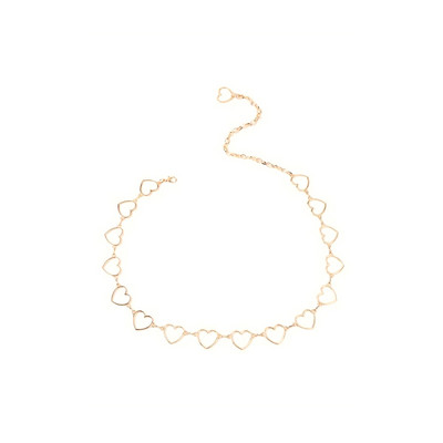 Novi modni šuplji lančić u obliku srca, podesivi struk Lanci za tijelo za žene Bohemia Jednostavan zlatni lanac Jewelrys Party Gift