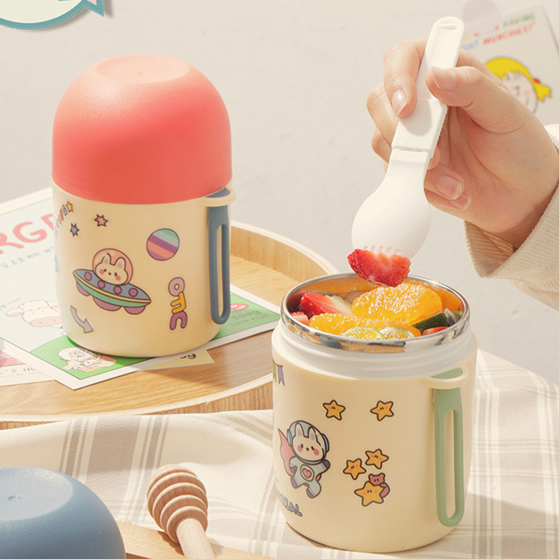 Από ανοξείδωτο χάλυβα Ζεστή Σούπα Κύπελλο Σούπα Φλιτζάνι Μόνωση Φοιτητικό Θερμο Χονδρόκοκκο Κύπελλο Σούπα Βάζο Πρωινό Σφραγισμένο Μόνωση κόκκων