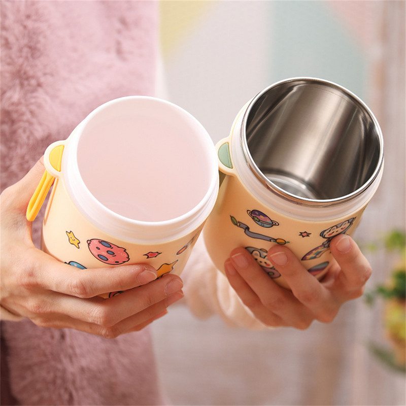 Από ανοξείδωτο χάλυβα Ζεστή Σούπα Κύπελλο Σούπα Φλιτζάνι Μόνωση Φοιτητικό Θερμο Χονδρόκοκκο Κύπελλο Σούπα Βάζο Πρωινό Σφραγισμένο Μόνωση κόκκων