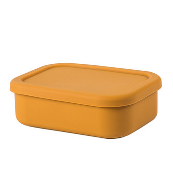 Με καπάκι Κουτί μεσημεριανού γεύματος σιλικόνης Κουτί φρέσκιας φύλαξης Bento Φρουτοσαλάτα Fresh-Keeping Bowl Φορητό σφραγισμένο ορθογώνιο κουτί πικνίκ