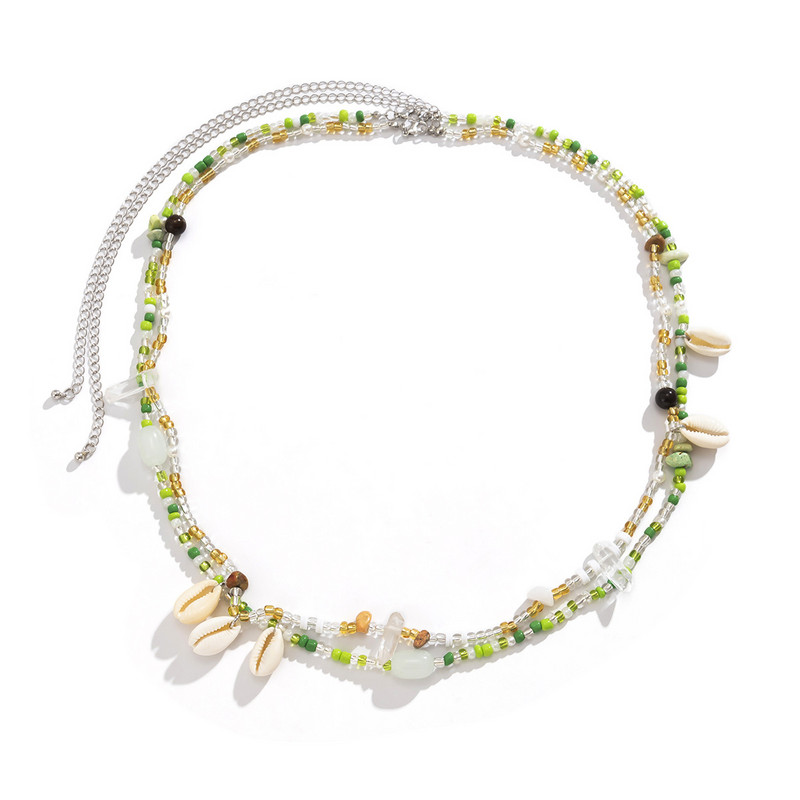 Klasični školjkasti lanac s perlama oko struka Perle od riže Višeslojni lanac za tijelo Bump Boja šljunka Ženski dodaci Veleprodaja 200