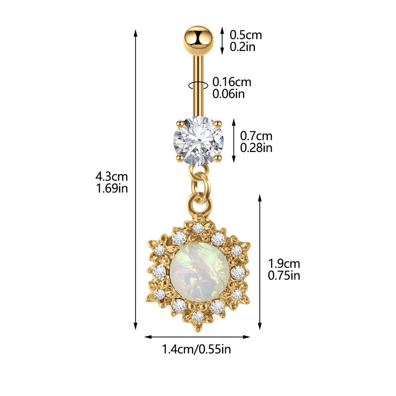 Moodne uus vintage lumehelves nööbiga sõrmus loominguline kuusnurkne tsirkoonist ripats nööbiga punktsiooniga ehted