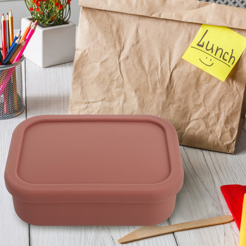 Leak- Proof Bento Box Lunch Box Παιδικό κουτί προετοιμασίας φαγητού Κουτί σνακ Bento Box Κουτί μεσημεριανού σιλικόνης Μίνι Πιατέλες σερβιρίσματος σιλικόνης