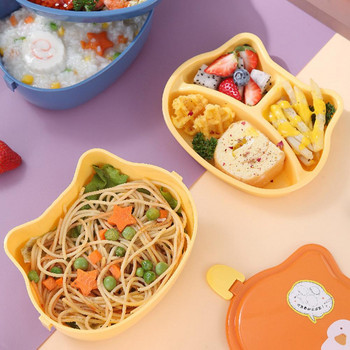 Bento Box Θήκη διπλού στρώματος Καλή σφράγιση Παιδικά σνακ Φρούτα μεσημεριανό κουτί Γελοιογραφία Bento Box Προμήθειες για πικνίκ