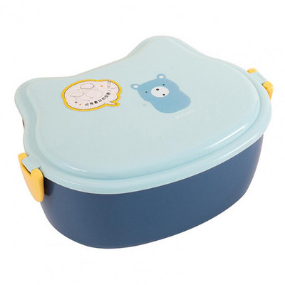 Cutie Bento, compartiment cu două straturi, etanșare bună, la microunde, pentru copii, gustare cu fructe, cutie de prânz, cutie bento de desene animate, consumabile pentru picnic