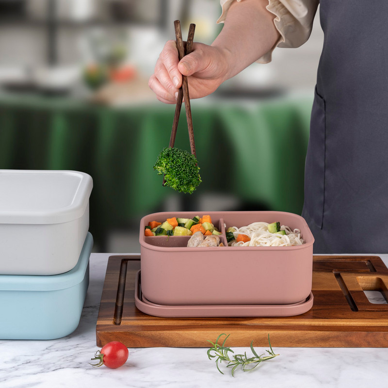 Silikonska kutija za ručak Food Grade Crisper mikrovalna Kutija za ručak s posebnim grijanjem Kutija za ručak Uredski radnik Student Silikonska kutija za ručak