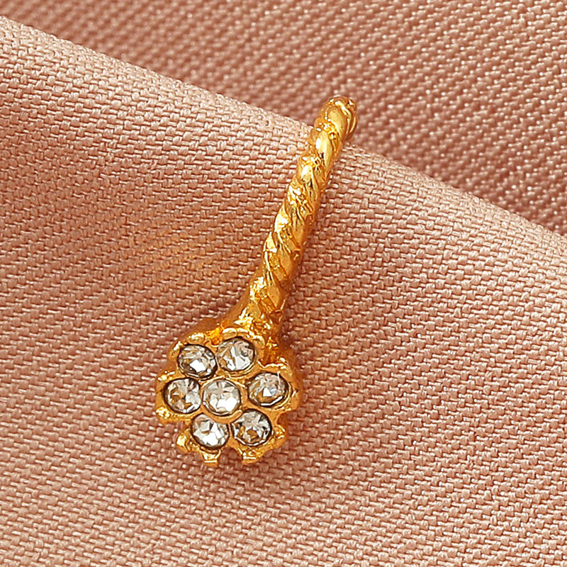 1 buc. Piercing fals inel pentru nas, metal punk, culoare auriu, frunze de inimă, inel pentru nas, manșetă, poate fi, de asemenea, manșete pentru ureche, bijuterii pentru corp