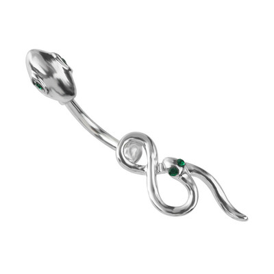 Európai és amerikai divatos rozsdamentes acél szegecses cirkon köldök köröm személyre szabott kígyó alakú tekercses köldökgombos piercing