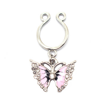 Crystal Sexy Nipple Ring Butterfly Devil Eye Snake Fake Piercing Body Jewellery Γυναικείο Κλιπ Θηλών Διακοσμητικό πάρτι στήθους 1 τμχ