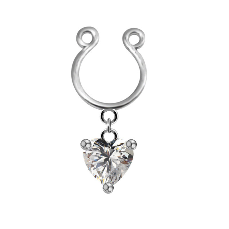 Kristály szexi mellbimbógyűrű pillangó ördögszem Kígyó hamis piercing testékszer női mellbimbócsipesz melldísz buli 1db