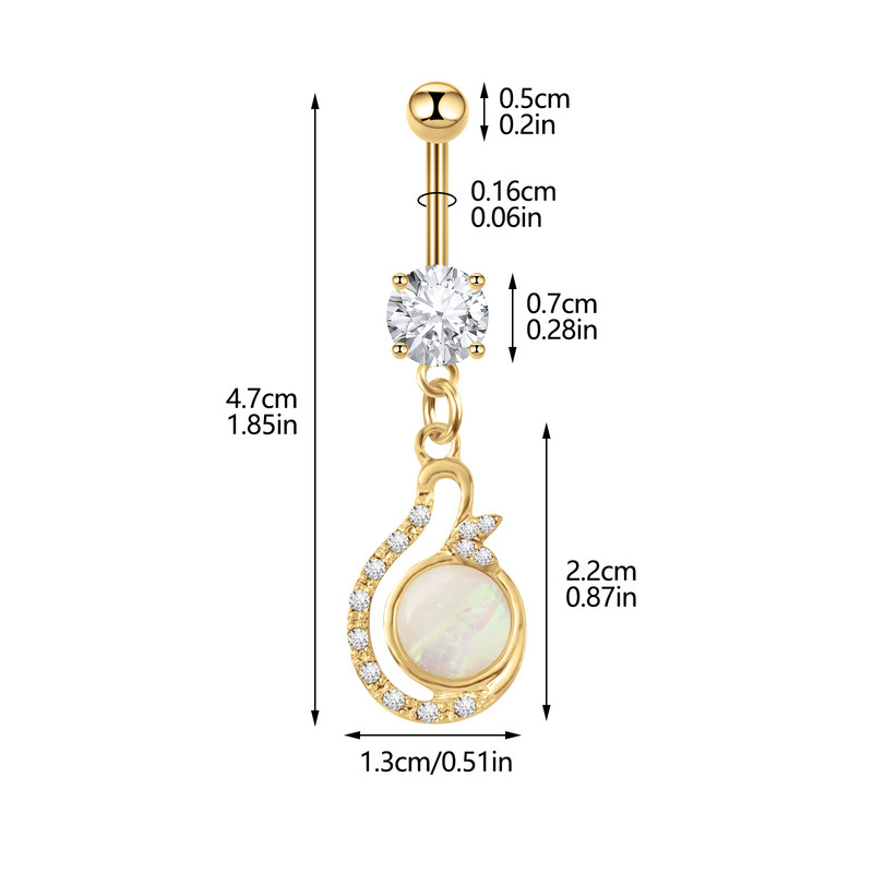 Kuum müüa loominguline noot nabaküüs Euroopas ja Ameerikas, allergiavastased Aobao roostevabast terasest augustavad ehted