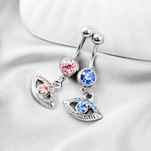 Isikupärastatud õõnsad silmad Kõhukinnitusega küünte mood tsirkoonist nööbirõngas nööbi punktsiooniga ehted