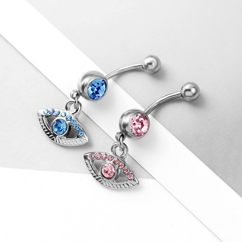 Isikupärastatud õõnsad silmad Kõhukinnitusega küünte mood tsirkoonist nööbirõngas nööbi punktsiooniga ehted