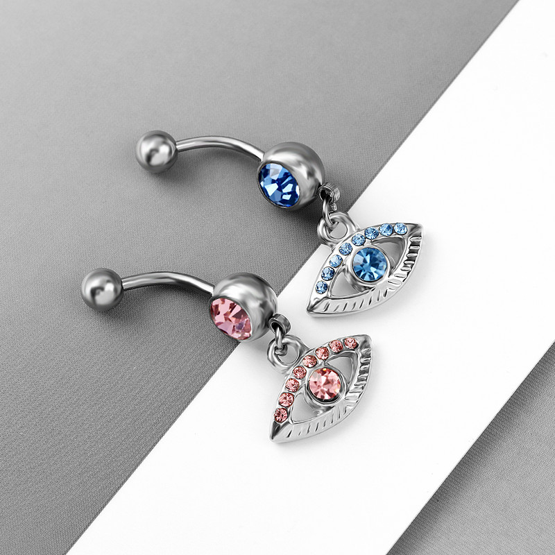 Isikupärastatud õõnsad silmad Kõhukinnitusega küünte mood tsirkoonist nööbirõngas nööbi punktsiooniga ehted