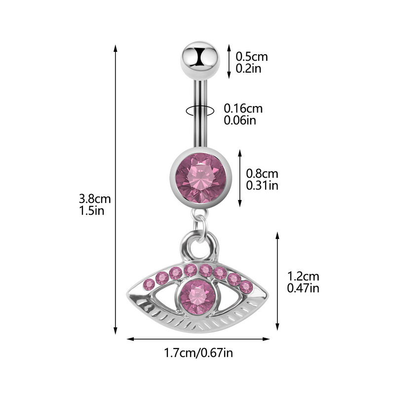 Isikupärastatud õõnsad silmad Kõhukinnitusega küünte mood tsirkoonist nööbirõngas nööbi punktsiooniga ehted