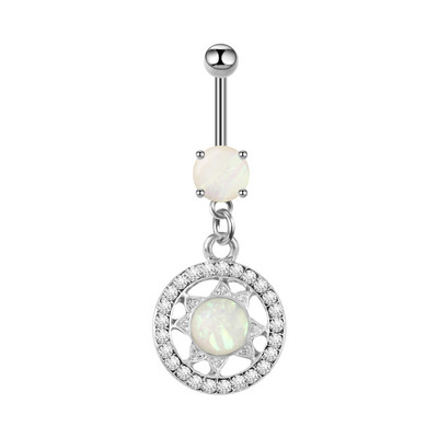 Ευρωπαϊκή και Αμερικανική Νέα Στρογγυλή μόδα Δαχτυλίδι Bellybutton Round Zircon Bellybutton Pincture Jewelry