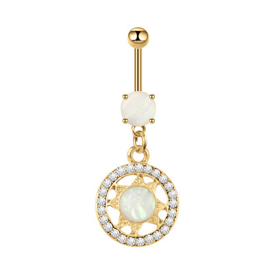 Ευρωπαϊκή και Αμερικανική Νέα Στρογγυλή μόδα Δαχτυλίδι Bellybutton Round Zircon Bellybutton Pincture Jewelry