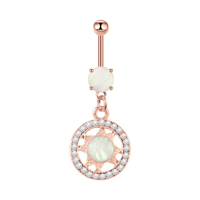 Ευρωπαϊκή και Αμερικανική Νέα Στρογγυλή μόδα Δαχτυλίδι Bellybutton Round Zircon Bellybutton Pincture Jewelry