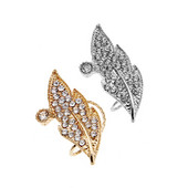 Visokokvalitetne ženske klips naušnice Crystal Flower Pearl Clip-on Naušnica bez probušenih zvijezda Naušnice Djevojački nakit za večeru