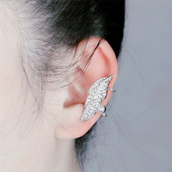 Υψηλής ποιότητας γυναικεία σκουλαρίκια με κλιπ Crystal Flower Pearl Earring-on Clip-on Earring No Pierced Star Earrings Girl Jewelry for Dinner Party