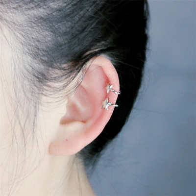 Visokokvalitetne ženske klips naušnice Crystal Flower Pearl Clip-on Naušnica bez probušenih zvijezda Naušnice Djevojački nakit za večeru