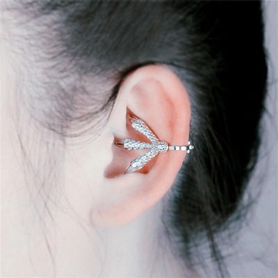 Visokokvalitetne ženske klips naušnice Crystal Flower Pearl Clip-on Naušnica bez probušenih zvijezda Naušnice Djevojački nakit za večeru