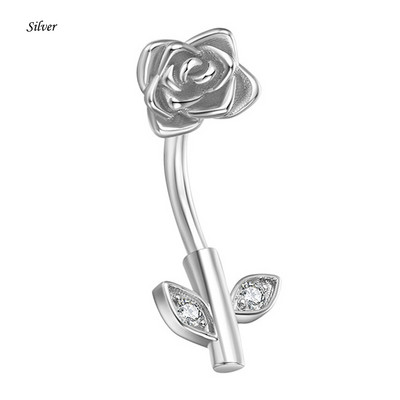 1 tk Armas roosiõieline naba augustamine varraste lehtedega kõrvarõngad tsirkoonist inkrusteeritud kristallist kõhunööbiga sõrmused naiste peokõrva keha ehted