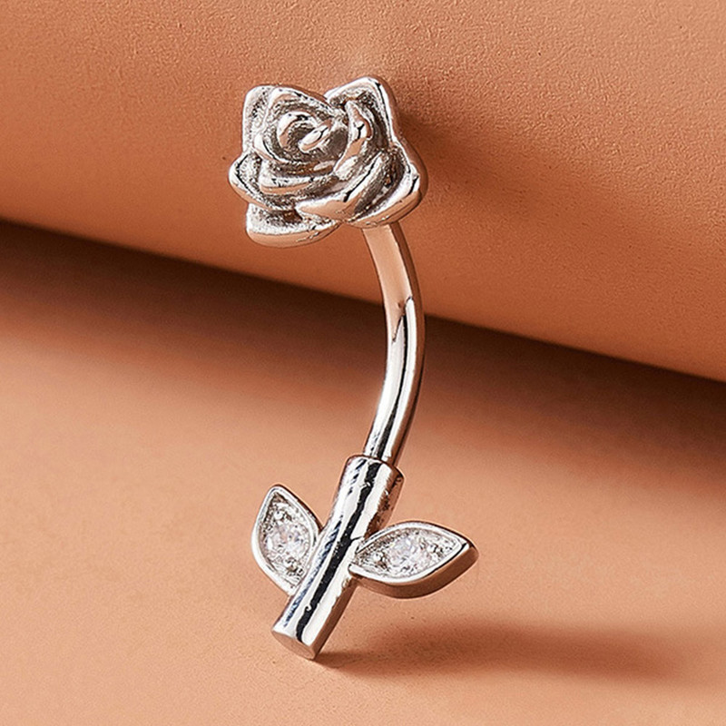 1 tk Armas roosiõieline naba augustamine varraste lehtedega kõrvarõngad tsirkoonist inkrusteeritud kristallist kõhunööbiga sõrmused naiste peokõrva keha ehted