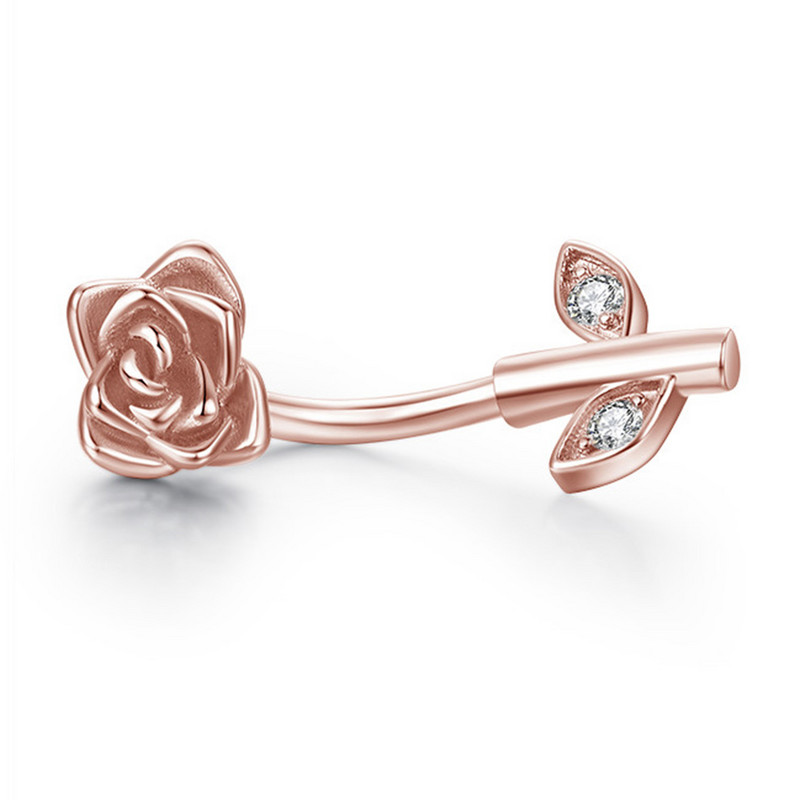 1 tk Armas roosiõieline naba augustamine varraste lehtedega kõrvarõngad tsirkoonist inkrusteeritud kristallist kõhunööbiga sõrmused naiste peokõrva keha ehted